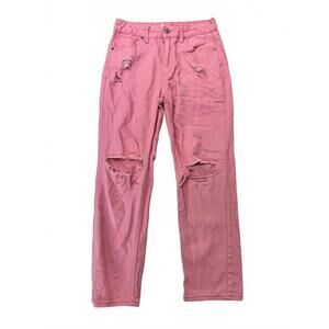 S.O.N.G. Timeless Fit Pink Distressed Jeans Size 5/27